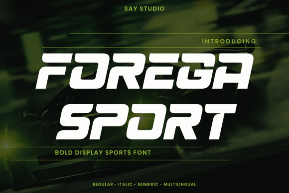 Forega Sport Font - Featured Image