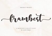 Frambest Font - Featured Image