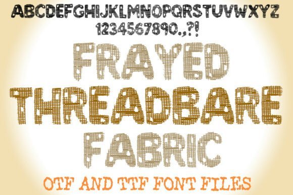 Frayed Threadbare Fabric Font - Featured Image