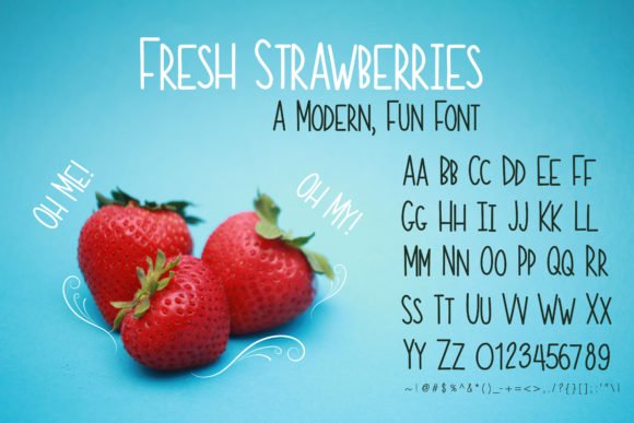 Fresh Strawberries Font - Featured Image