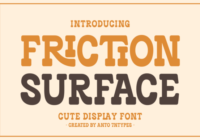 Friction Surface Font - Featured Image