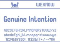 Genuine Intention Font - Featured Image