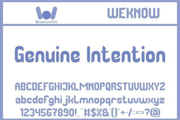 Genuine Intention Font - Featured Image