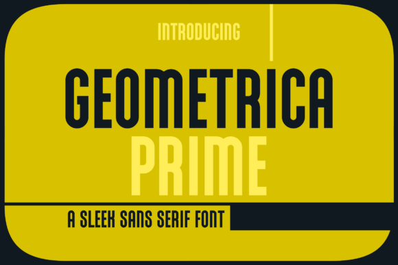 Geometrica Prime Font - Featured Image
