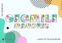 Geomile Memphis Font - Featured Image