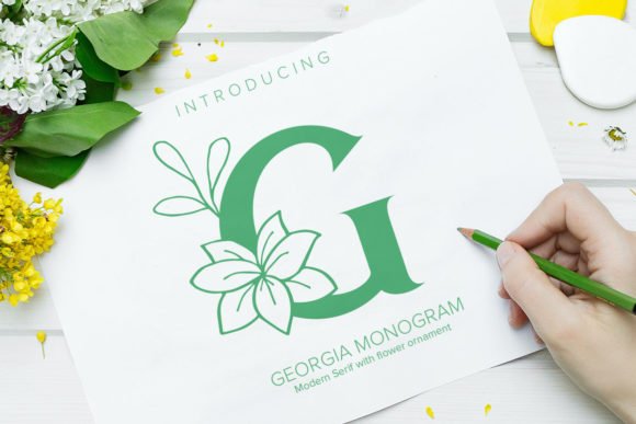 Georgia Monogram Font - Featured Image