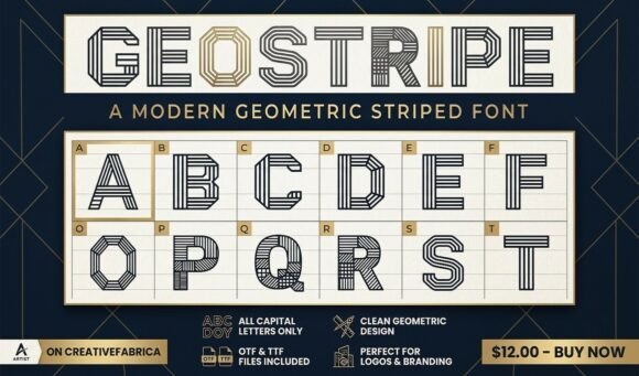 Geostripe Font - Featured Image