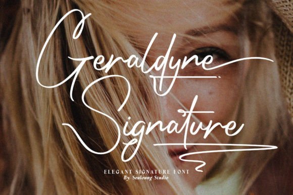 Geraldyne Signature Font - Featured Image