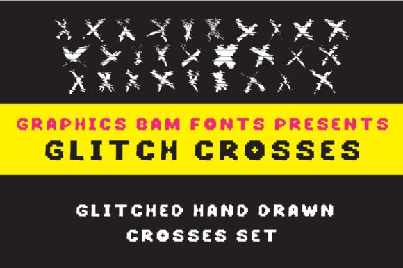 Glitch Crosses Font - Featured Image