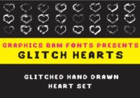 Glitch Hearts Font - Featured Image