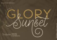 Glory Sunset Font - Featured Image