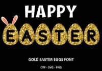 Gold Easter Eggs Font - Featured Image