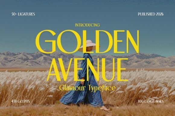 Golden Avenue Font - Featured Image