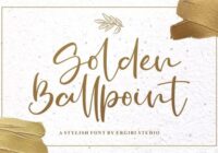 Golden Ballpoint Font - Featured Image