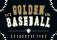 Golden Baseball Font - Featured Image