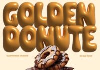 Golden Donute Font - Featured Image
