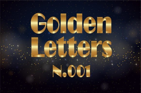 Golden Letters N.001 Font - Featured Image