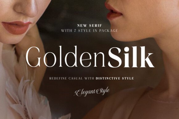 Golden Silk Font - Featured Image