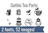 Gothic Tea Party Dingbats Font - Featured Image
