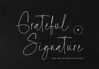 Grateful Signature Font - Featured Image