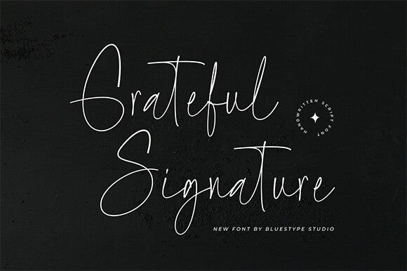 Grateful Signature Font - Featured Image