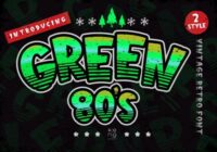 Green 80's Font - Featured Image