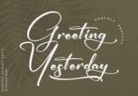 Greeting Yesterday Font - Featured Image