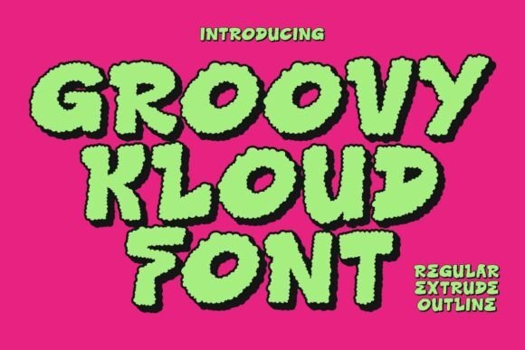 Groovy Kloud Font - Featured Image