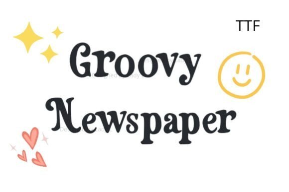 Groovy Newspaper Font - Featured Image