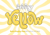 Groovy Yellow Font - Featured Image