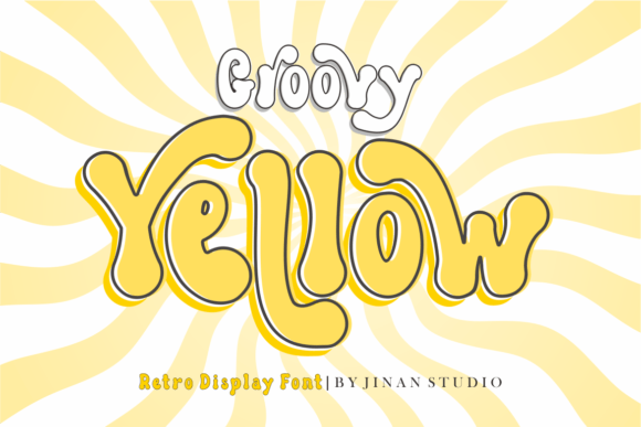 Groovy Yellow Font - Featured Image