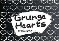 Grunge Hearts Font - Featured Image