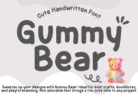 Gummy Bear Font - Featured Image