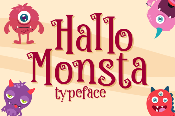 Hallo Monsta Font - Featured Image