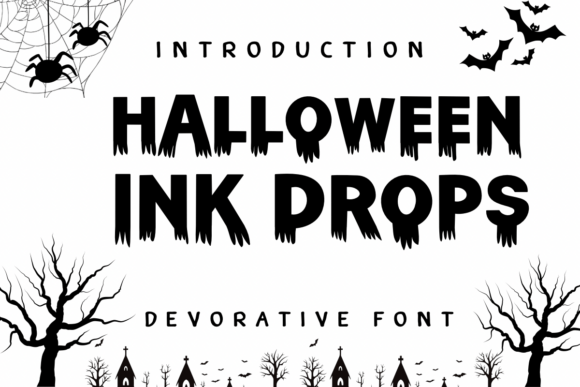 Halloween Ink Drops Font - Featured Image