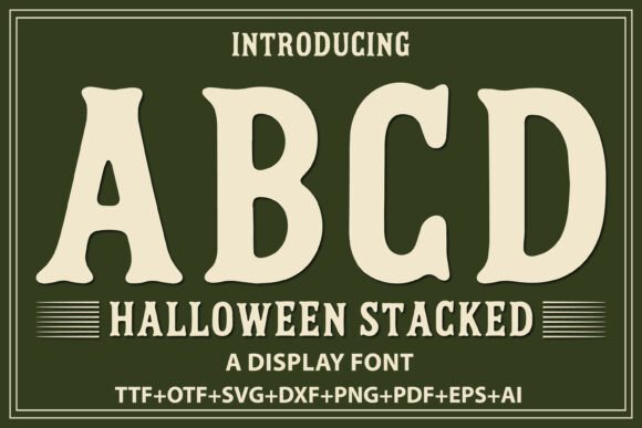 Halloween Stacked Font - Featured Image