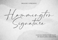 Hammington Signature Font - Featured Image