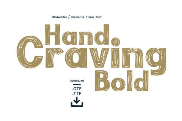 Hand Craving Bold Font - Featured Image