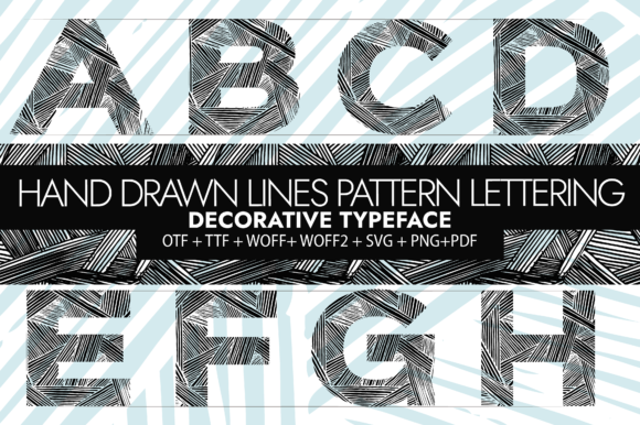 Hand Drawn Ink Lines Font - Featured Image