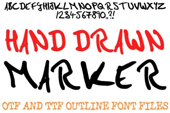 Hand Drawn Marker Font - Featured Image