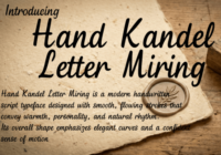 Hand Kandel Letter Miring Font - Featured Image