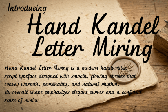 Hand Kandel Letter Miring Font - Featured Image