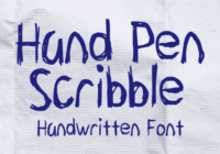 Hand Pen Scribble Font - Featured Image