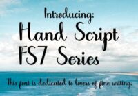 Hand Script - F7 Series Font - Featured Image