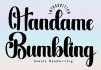 Handame Bumbling Font - Featured Image