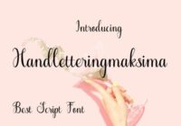 Handletteringmaksima Font - Featured Image