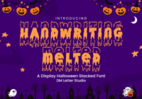 Handwriting Melted Stacked Font - Featured Image