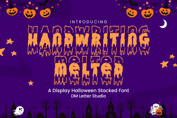 Handwriting Melted Stacked Font - Featured Image