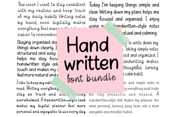 Handwritten Font Bundle Font - Featured Image