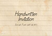 Handwritten Invitation Script Font - Featured Image